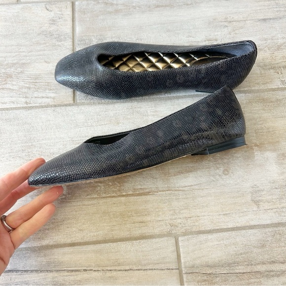 Birdies The Crane Leather Flat Square Toe Ballet Flats Espresso Gray Women's - Picture 10 of 10